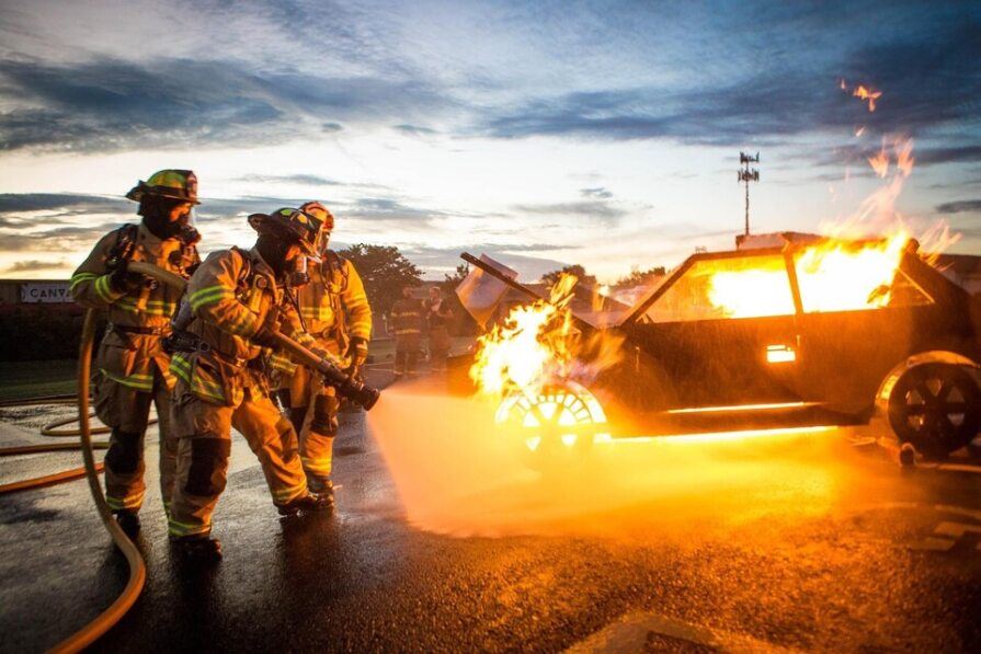 car fire